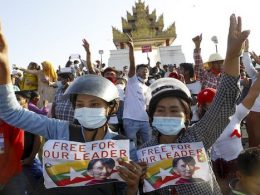 Burmese Myanmar burma coup protest